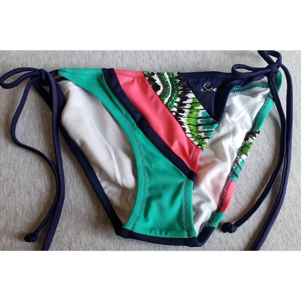SEEKERS AUSTRALIA JADE STRING BIKINI BOTTOM NWOT L / 10